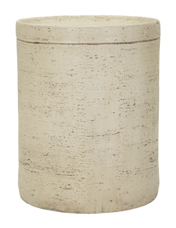 Mobilier - Masuta laterala rotunda cilindrica crem 35x43 cm