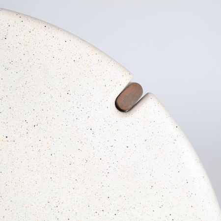 Masuta laterala din mango maro si MDF alb Laax 55 x 50 cm [2]