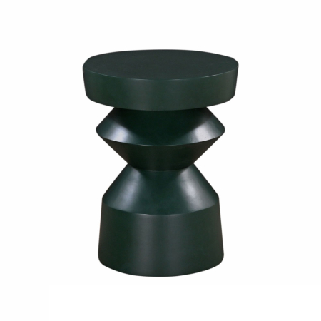 Mobilier - Măsuță laterală rotundă din lemn de mango verde închis