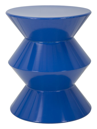 Mobilier - Masuta laterala rotunda metal albastru intens lucios 37.5x45 cm