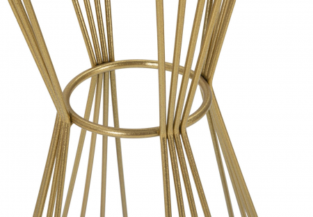 Masuta laterala rotunda metal oglinda, auriu - CreativDeco.ro [4]