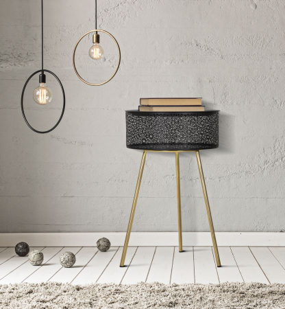 Masuta laterala glamour cu depozitare ascunsa CreativDeco [3]