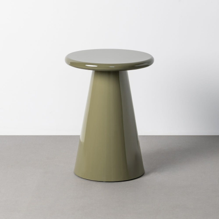 Mobilier - Măsuță laterală rotundă verde cu finisaj lucios