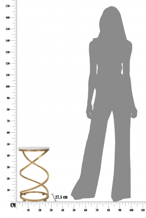 Masuta aurie cu blat marmura alba Spiral | creativdeco.ro [5]