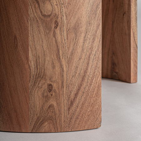 Măsuță două niveluri travertin și acacia cu design italian. [5]