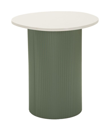 Mobilier - Masuta laterala verde alb din metal si marmura artificiala pentru living