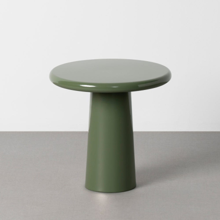 Colectia noua - Măsuță laterală verde din metal lucios