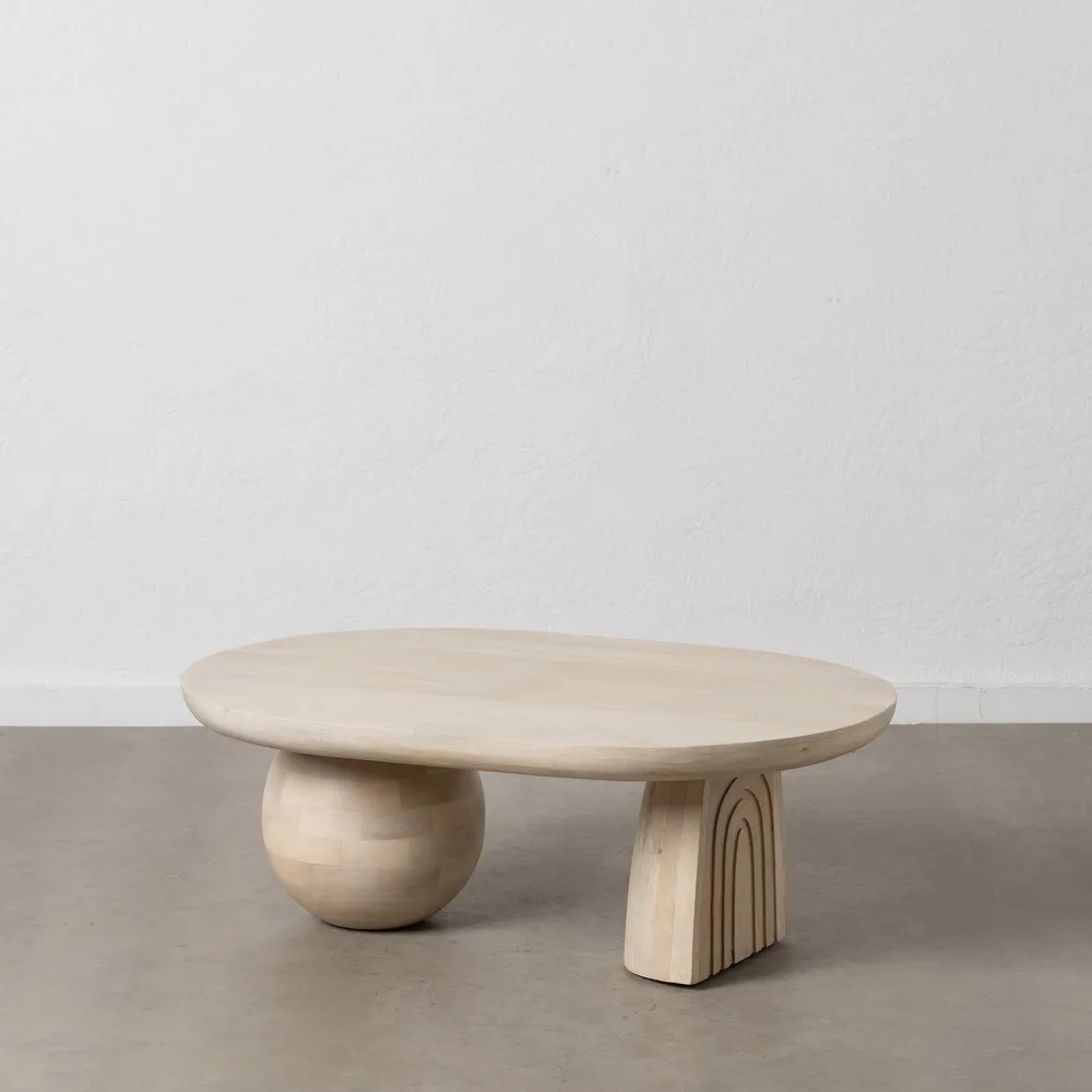 Masuta living Batel, lemn mango alb - creativdeco.ro [1]