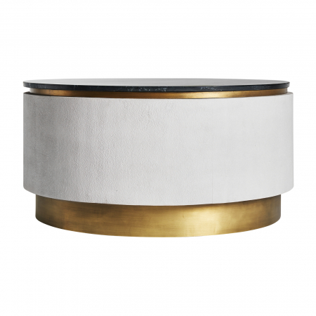 Masute Cafea - Masuta living Art Deco metal alb negru|Masute elegante