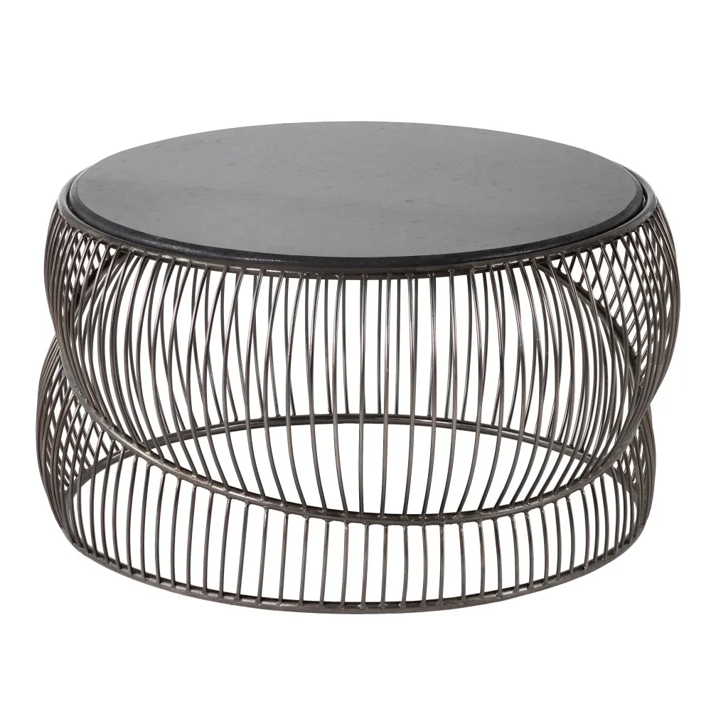 Masute Cafea - Masuta Living Original, Marmura Neagra, Metal Argintiu - creativdeco.ro