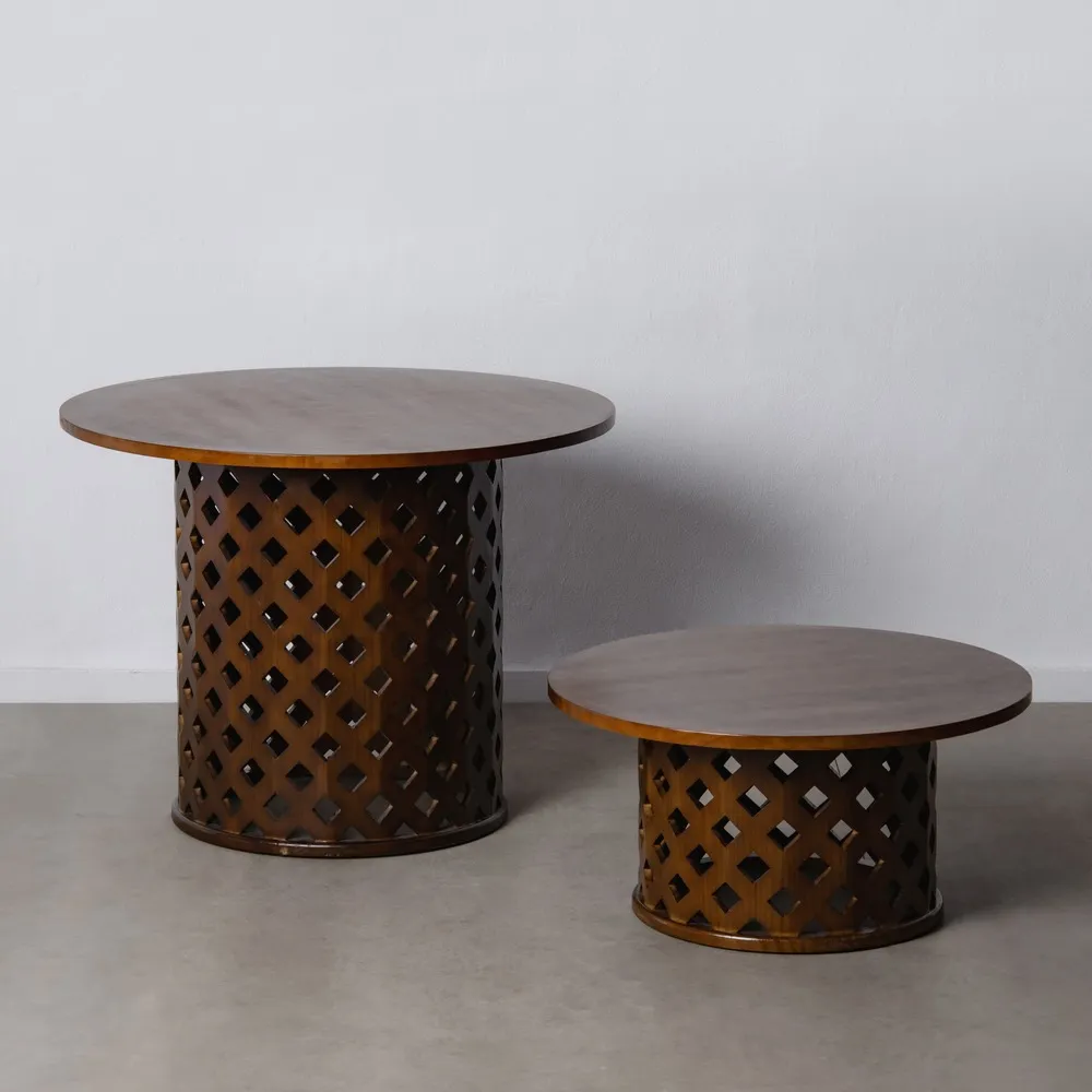 Masuta living rotunda maro, lemn brad MDF [9]
