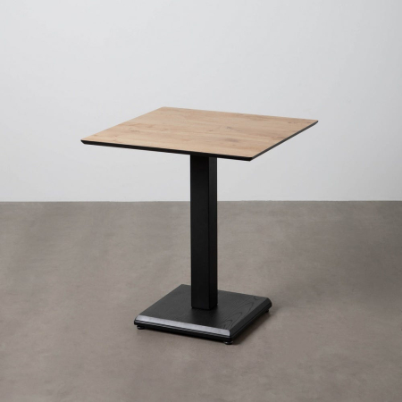 Mese - Măsuță pătrată din MDF finisaj lemn natur și metal