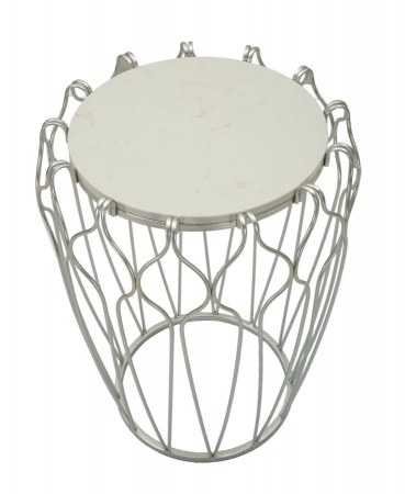 Masuta rotunda cu blat marmura | Accent living CreativDeco [3]