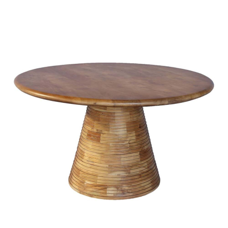 Mobilier - Măsuță rotundă de cafea din lemn de acacia maro