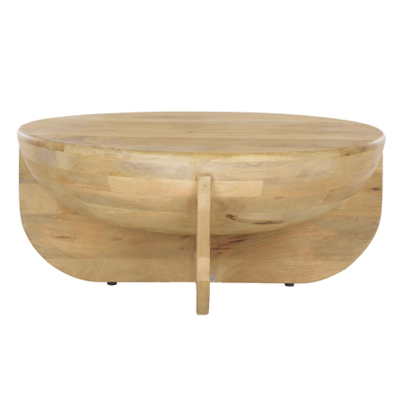 Mobilier - Măsuță rotundă de cafea din lemn de mango bej