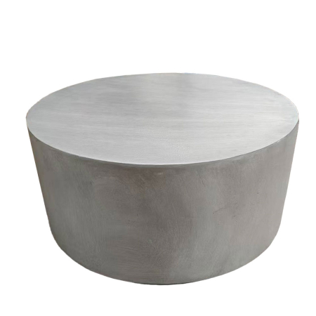 Mobilier - Măsuță rotundă de cafea din MgO gri cu siluetă cilindrică