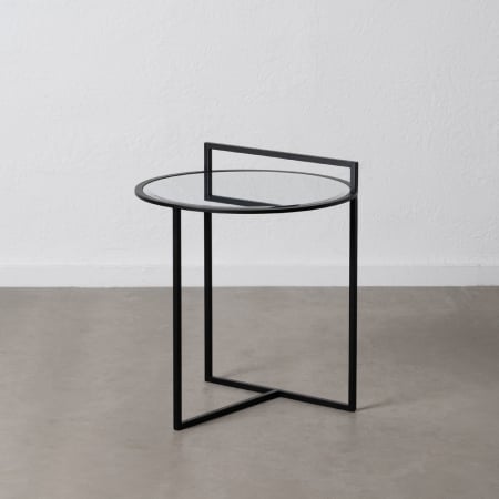 Masute Laterale - Masuta Metal Negru Oglinda CreativDeco - Design Modern si Elegant