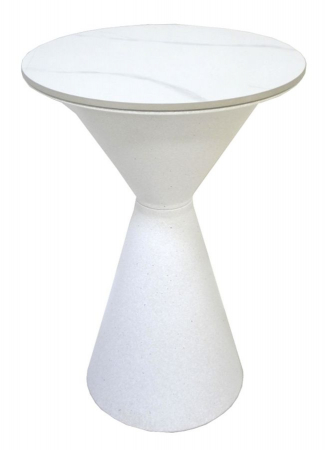 Masute Laterale - Masuta rotunda alba | Minimalism elegant | CreativDeco