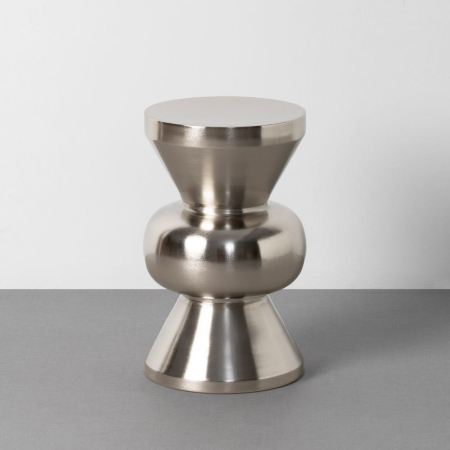 Mobilier - Măsuță sculpturală oțel din metal geometrică