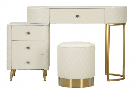 Masute de toaleta - Masa de toaleta crem eleganta | Mobilier dormitor CreativDeco