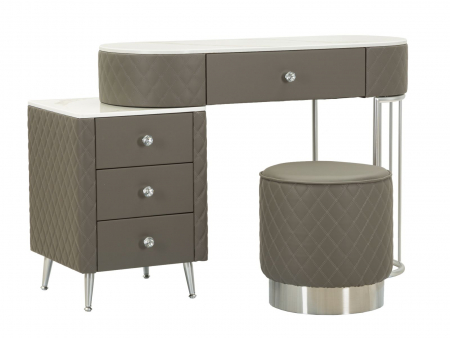 Masute de toaleta - Masa de toaleta gri moderna | Mobilier functional CreativDeco