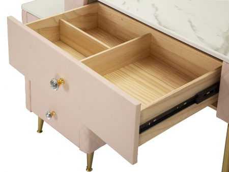 Masa de toaleta roz cu sertare | Mobilier feminin CreativDeco [8]