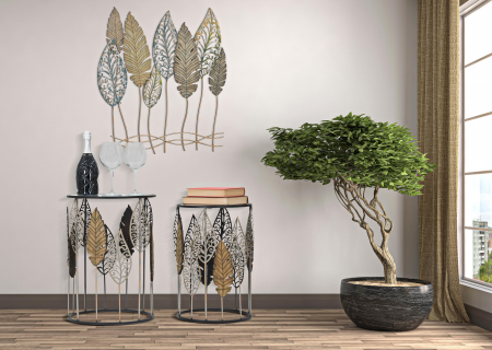 Set 2 Masute rotunda design organic Foglie | creativdeco [1]