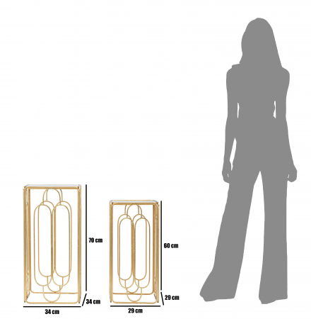 Set 2 Masute aurii cu oglinda Arty | creativdeco.ro [6]