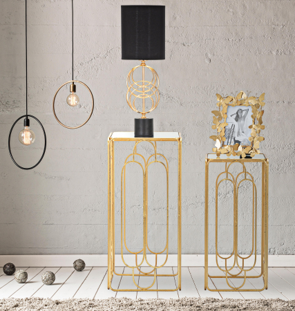 Set 2 Masute aurii cu oglinda Arty | creativdeco.ro [1]