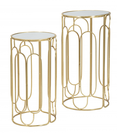 Masute aurii rotunde cu oglinda Arty | creativdeco.ro [3]