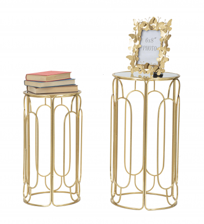 Masute aurii rotunde cu oglinda Arty | creativdeco.ro [2]
