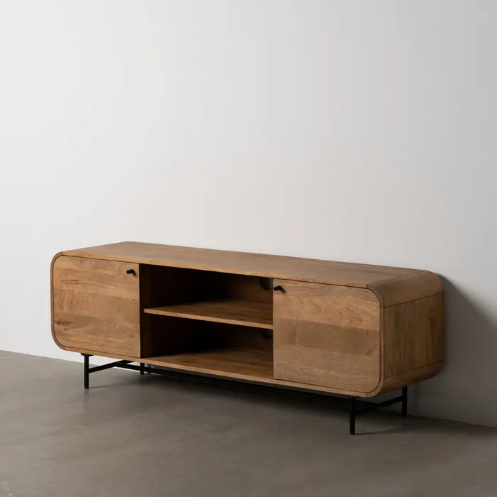 Mahon - Mobila TV rotunjita mango | Mobilier living organizare multimedia