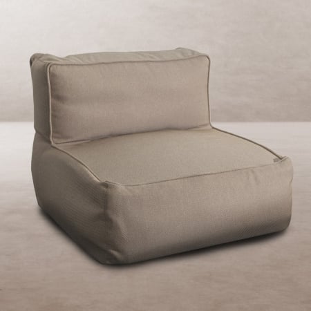 Fotolii Exterior - modul GISSELE Taupe – central fără brațe, olefin exterior și umplutură mixtă
