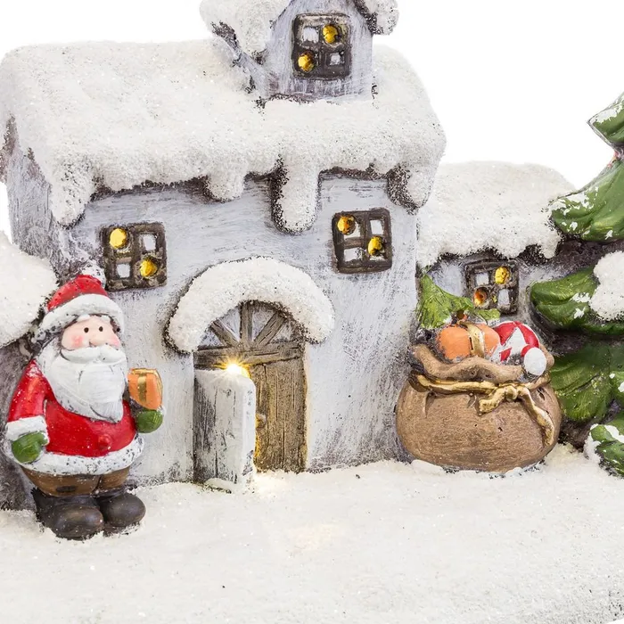 Moș Crăciun cu căsuță luminoasă magnezie Crăciun|Decoruri festive autentice [1]