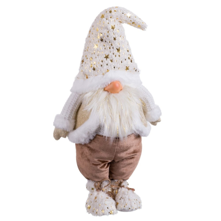 Obiecte decorative - Moș Crăciun decorativ în picioare din stofă 58 cm