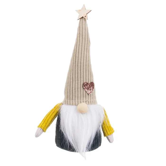 Obiecte decorative - Moș Crăciun textil 20 CM Crăciun|Decoruri festive adorabile