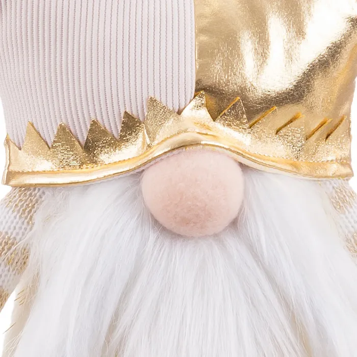 Moș Crăciun decorativ auriu în picioare Crăciun|Decoruri festive strălucitoare [1]