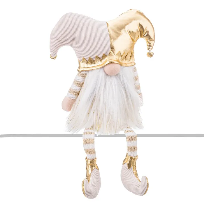 Moș Crăciun auriu șezând Crăciun|Decoruri festive strălucitoare Obiecte decorative - Moș Crăciun auriu șezând Crăciun|Decoruri festive strălucitoare
