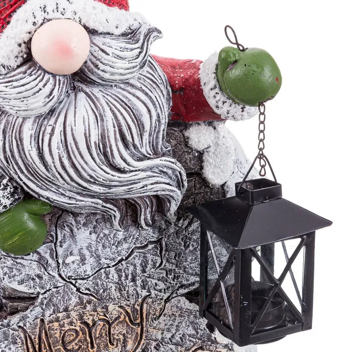 Suport de lumânare Moș Crăciun magnezie Crăciun|Decoruri festive elegante [1]