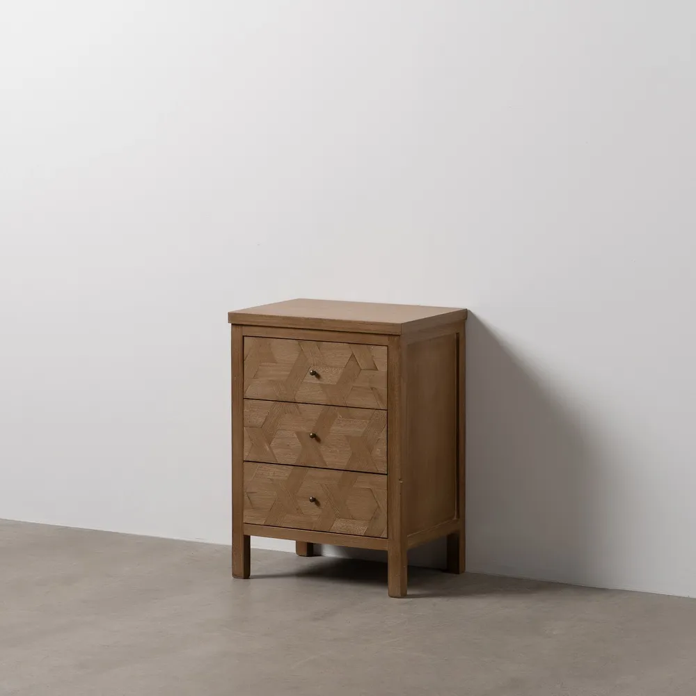 Noptiera 3 sertare Madera, Lemn Natural - CreativDeco.ro [1]