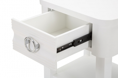 Noptiera alba Shine, lemn brad, MDF [5]