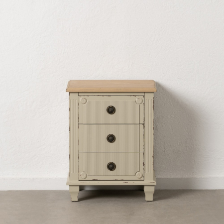 Mobilier - noptiere clasice alb crem CreativDeco
