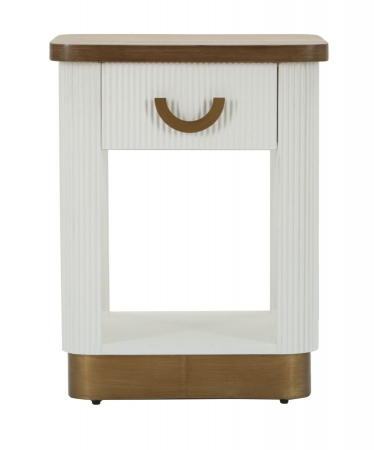 Noptiera crem eleganta design rotunjit CreativDeco [2]