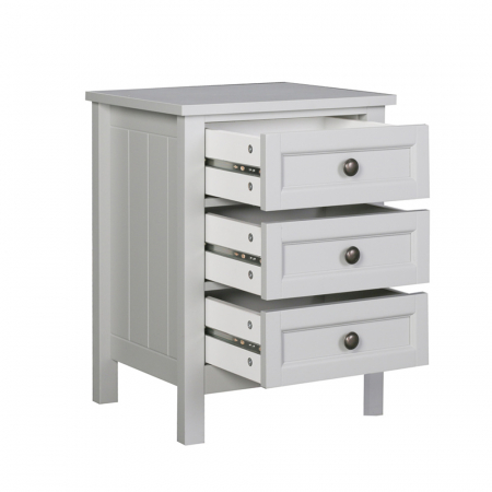 Noptiera 3 sertare gri deschis French [5]