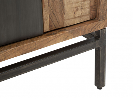 Noptiera stil industrial vintage lemn metal CreativDeco [6]