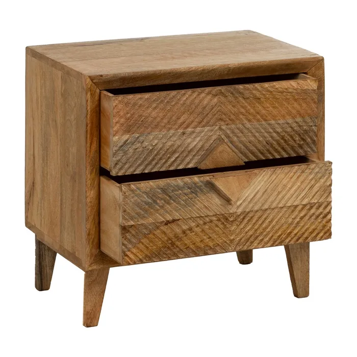 Noptieră lemn mango cu sertare | Noptiere dormitor [2]