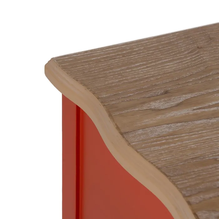 Noptiera lemn teracotă moderna|Mobilier vibrant dormitor [3]