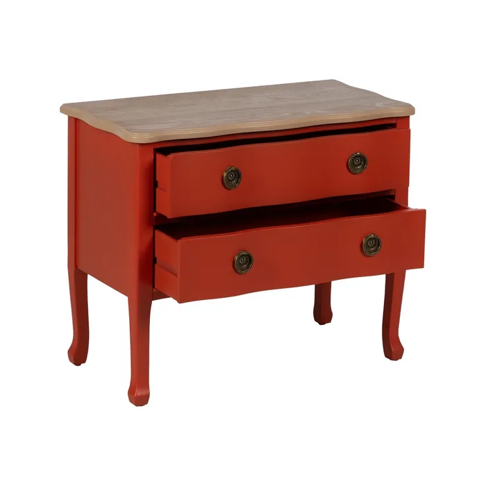 Noptiera lemn teracotă moderna|Mobilier vibrant dormitor [2]