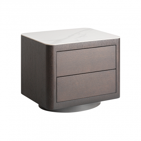 Noptiera Art Deco MDF maro piatra|Noptiere rafinate [1]