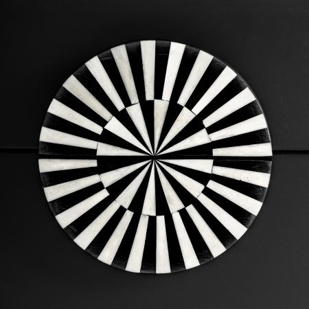 Noptiera Art Deco MDF negru alb auriu|Noptiere elegante [5]